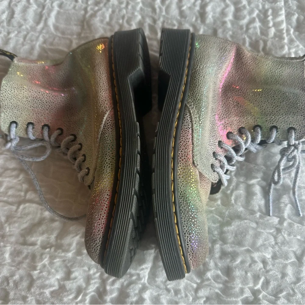 Dr Martens 1460 Rainbow Kidray Boots Kids 3 EU 34 Iridescent Combat Boots